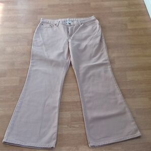 Jeanology collection size 12 P tan color flare legs
